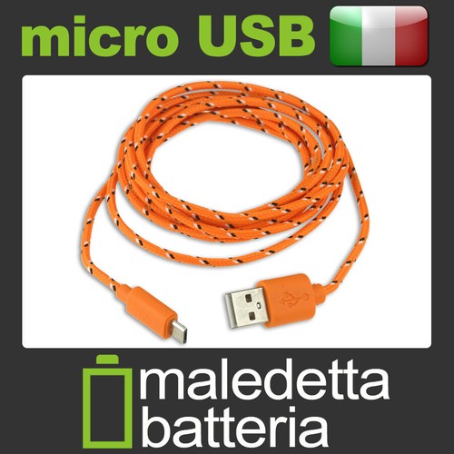 Cavo usb tessuto - tessuto, [