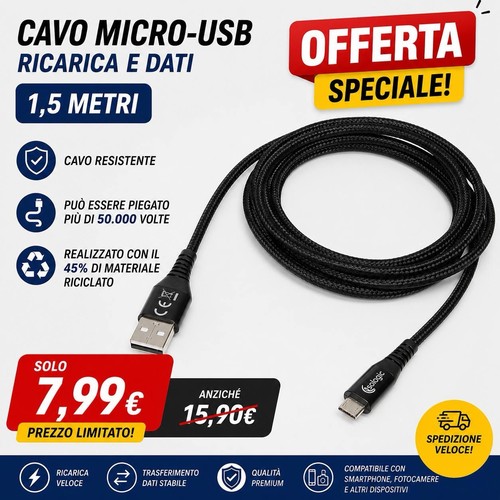 Cavo micro usb fast - cavo, charge